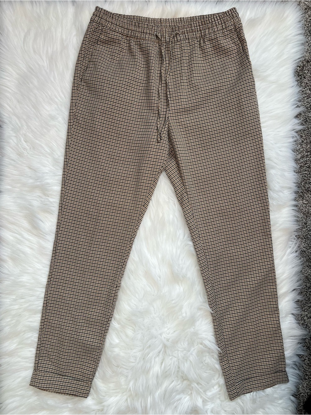 H&M Houndstooth Pull-On Trousers